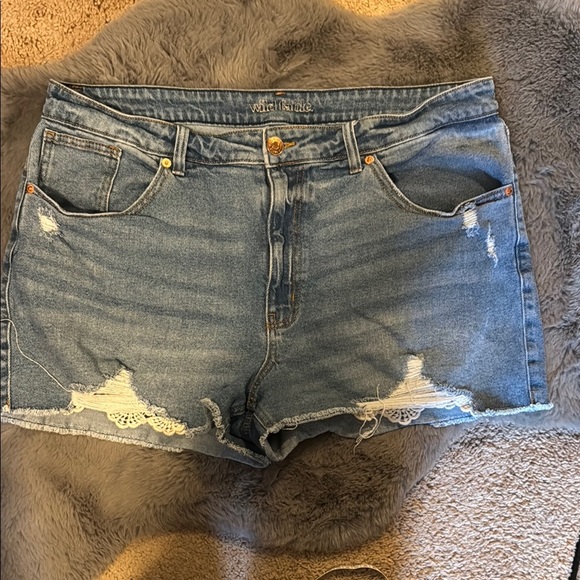 Wild Fable Distressed Denim Shorts - Picture 1 of 11